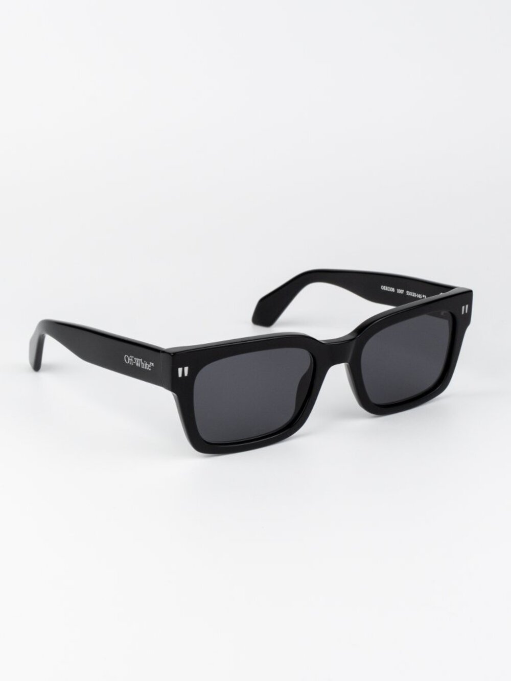 Off-White MIDLAND Women Sunglasses Black Grey Square OERI108 1007 NEW AUTHENTIC
